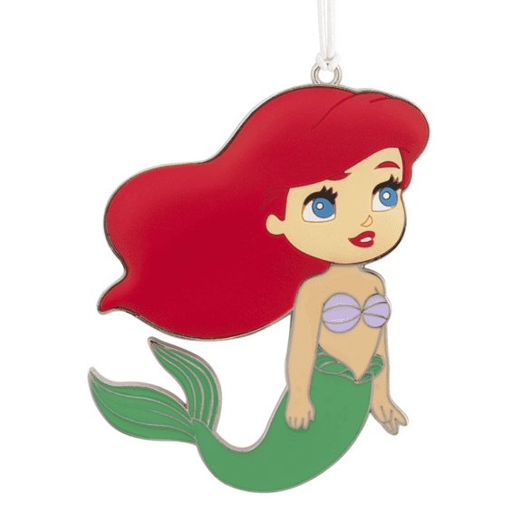 Hallmark Disney The Little Mermaid Ariel Metal Christmas Ornament New with Card