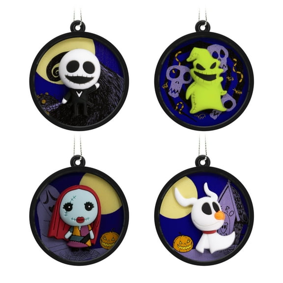 Hallmark Disney Tim Burton's The Nightmare before Christmas Scenes Mini Ornaments, Set of 4