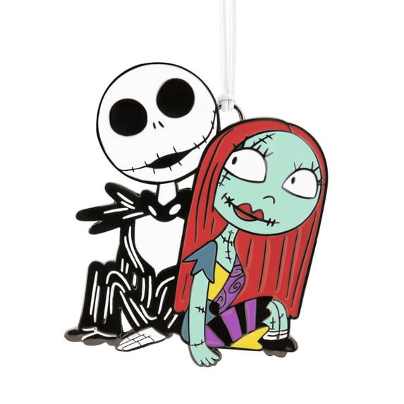 Hallmark Disney Tim Burton's The Nightmare before Christmas Jack and Sally Christmas Ornament, Metal