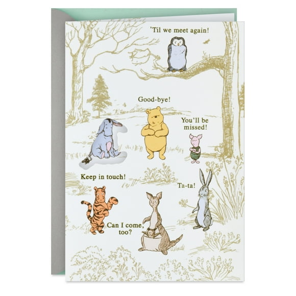 Hallmark Disney Winnie The Pooh Goodbye Card (until We Meet Again)