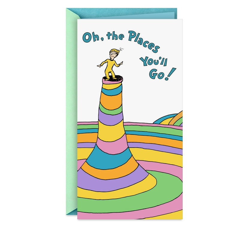 Hallmark Dr. Seuss Money Holder Graduation Greeting Card (Oh, the Places  You'll Go) - Walmart.com