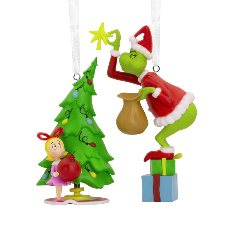 Hallmark Christmas Ornaments(Dr. Seuss's Grinch and Cindy-Lou Who), 2 Count