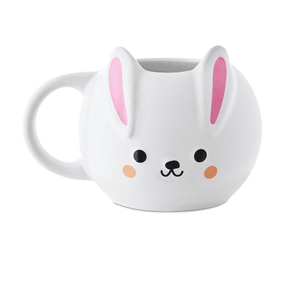 Hallmark Easter White Bunny Sculpted 14oz Coffee Mug New