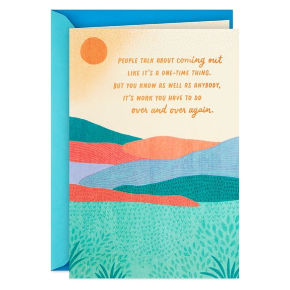 Hallmark Encouragement Card for Coming Out (Sending Peace and Extra-Good Thoughts)