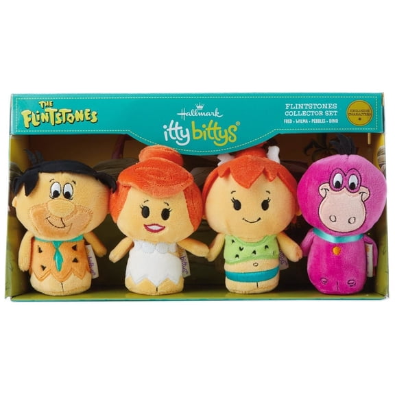 Hallmark Exclusive Flintstones Collector Set Itty Bittys Plush New with Box