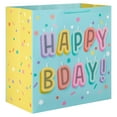thumbnail image 1 of Hallmark Extra-Deep Birthday Aqua Gift Bag (Bubble Lettering), 1 of 6