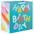 thumbnail image 1 of Hallmark Extra-Deep Birthday Gift Bag (Happy Wishes on Teal), 1 of 6