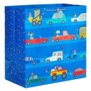 Hallmark Extra-Deep Gift Bag (Vehicles on Blue)
