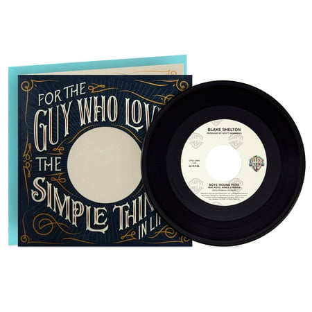 Hallmark Father's Day Blake Shelton Real Vinyl Record Card (Plays Boys 'Round Here and Ol' Red)