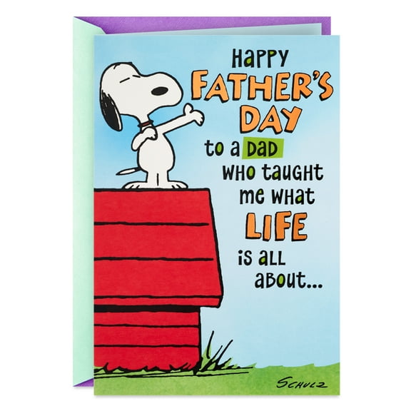 Hallmark Father's Day Card, Peanuts Snoopy Design, Greeting Card