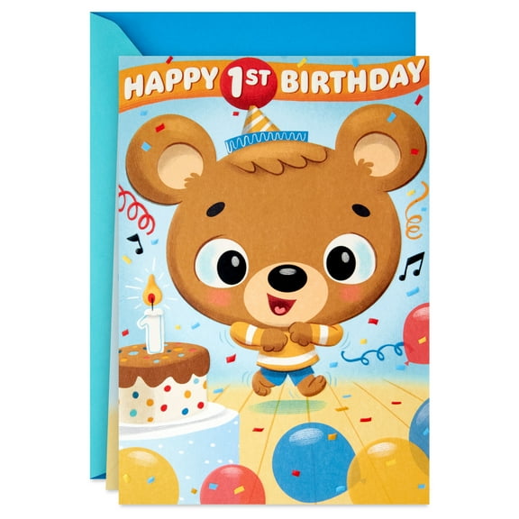 Hallmark First Birthday Card for Boy (Loved From Head to Toe)