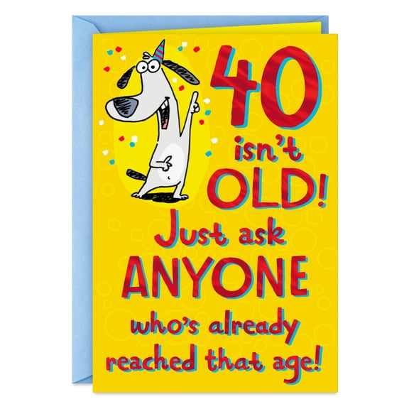 Hallmark Funny 40th Birthday Card (Speak into Their Good Ear)