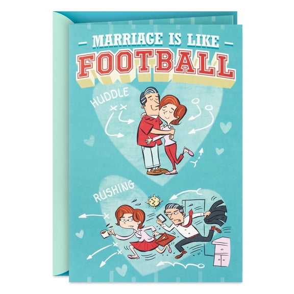 Hallmark Funny Anniversary Card (Marriage Is Like Football)