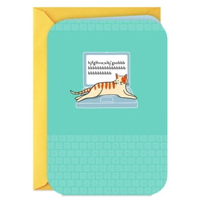Hallmark Funny Birthday Card (Cat on Laptop)