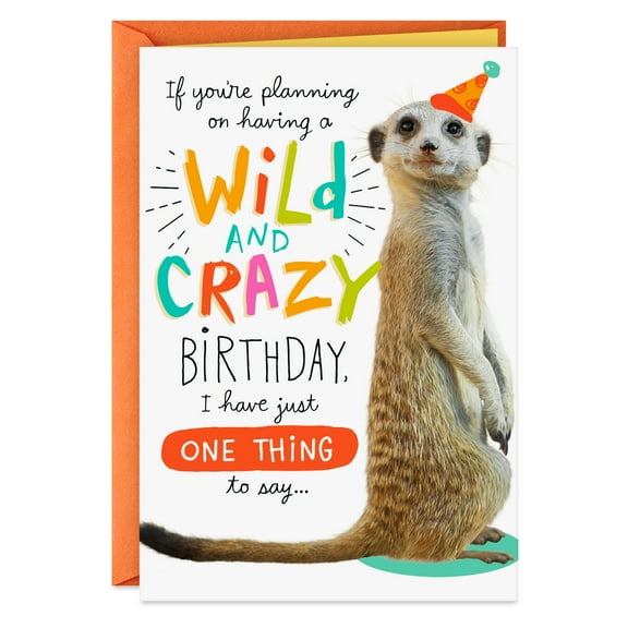 Hallmark Funny Birthday Card (Count Me in for Wild and Crazy)