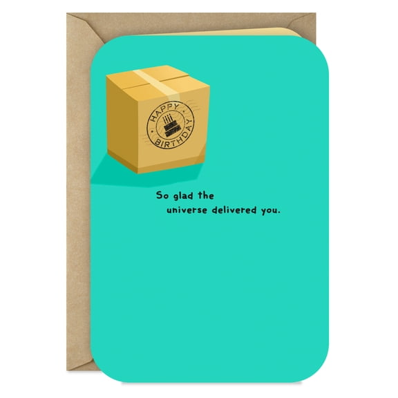 Hallmark Funny Birthday Card (Glad the Universe Delivered You)