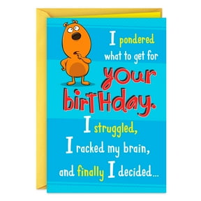 Hallmark Funny Birthday Card (Pondered. Struggled. Racked. Decided.)
