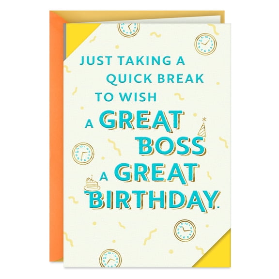 Hallmark Funny Birthday Card for Boss (Just Taking a Quick Break)