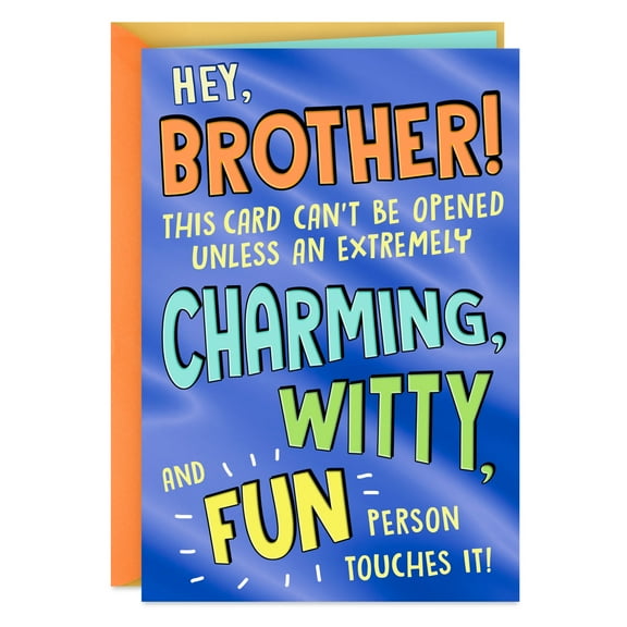 Hallmark Funny Birthday Card for Brother (For Charming and Witty People Only)