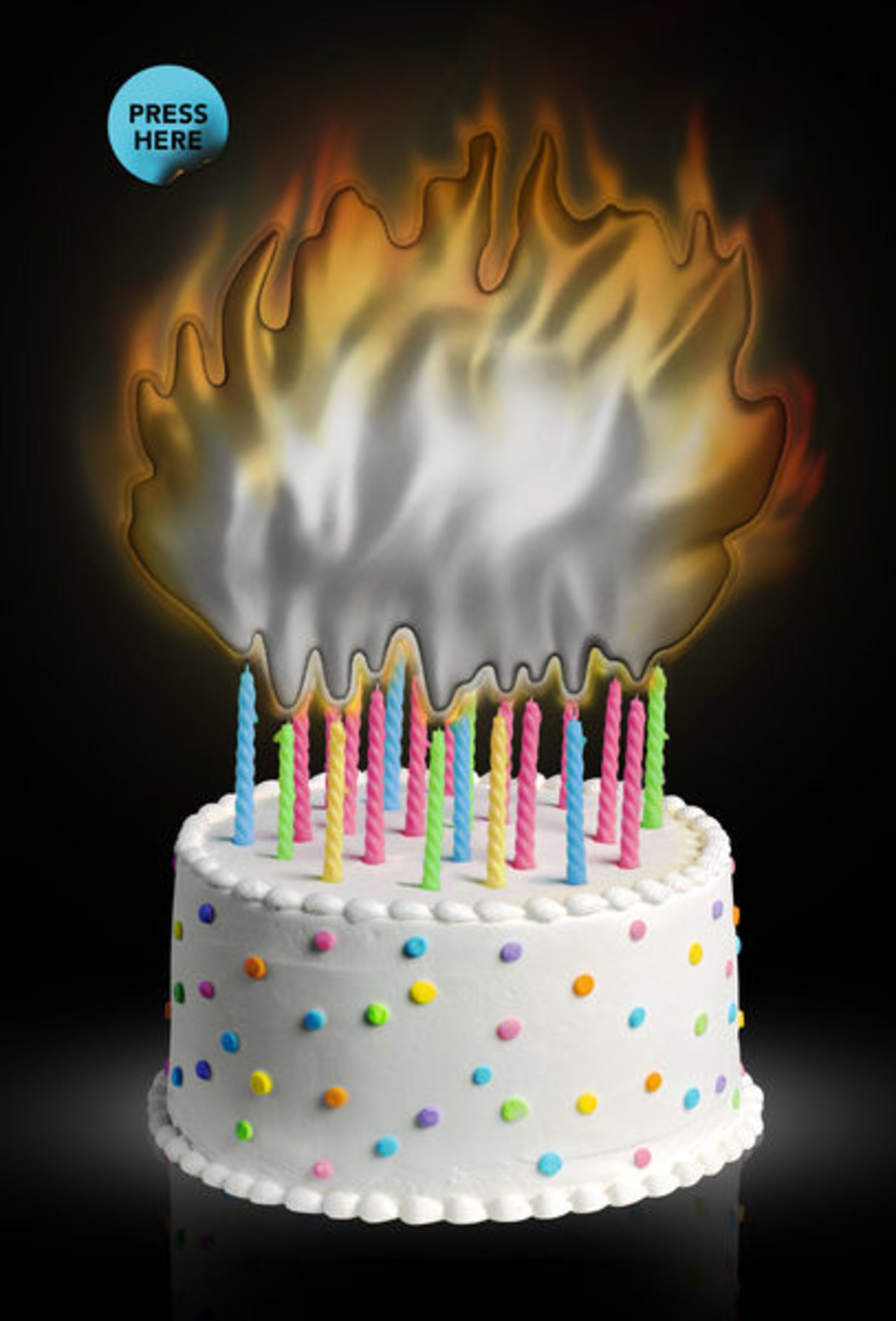 Hallmark Funny Birthday Card with Light and Sound (Birthday Cake Fire