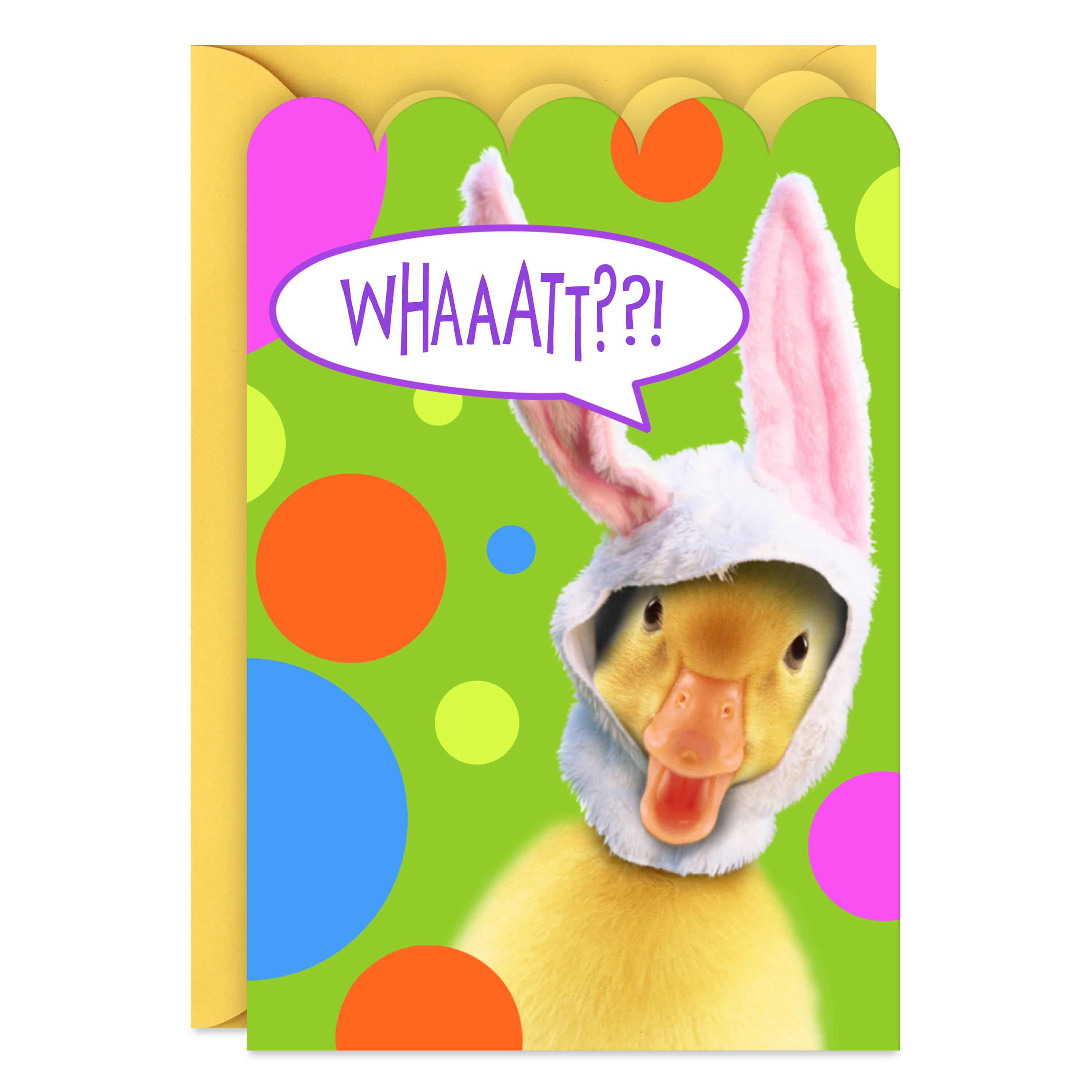 Hallmark Funny Easter Greeting Card for Kids (Duck With Bunny Ears)