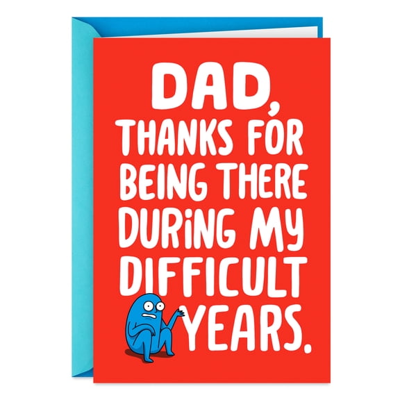 Hallmark Funny Father's Day Card for Dad (Thanks for Being There)