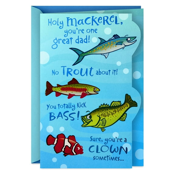 Hallmark Funny Fathers Day Card for Dad (Fish Puns)
