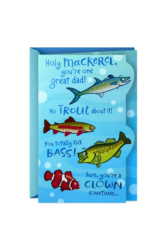 Funny Fathers Day Card for Dad (Fish Puns)