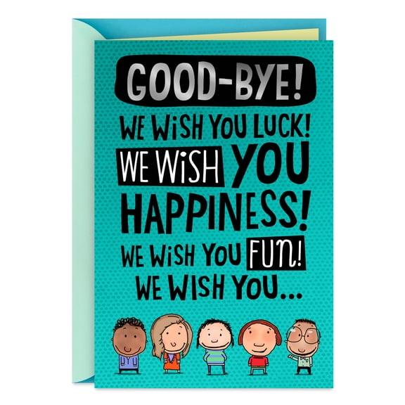 Hallmark Funny Goodbye Card From All (We Wish You Weren't Going)