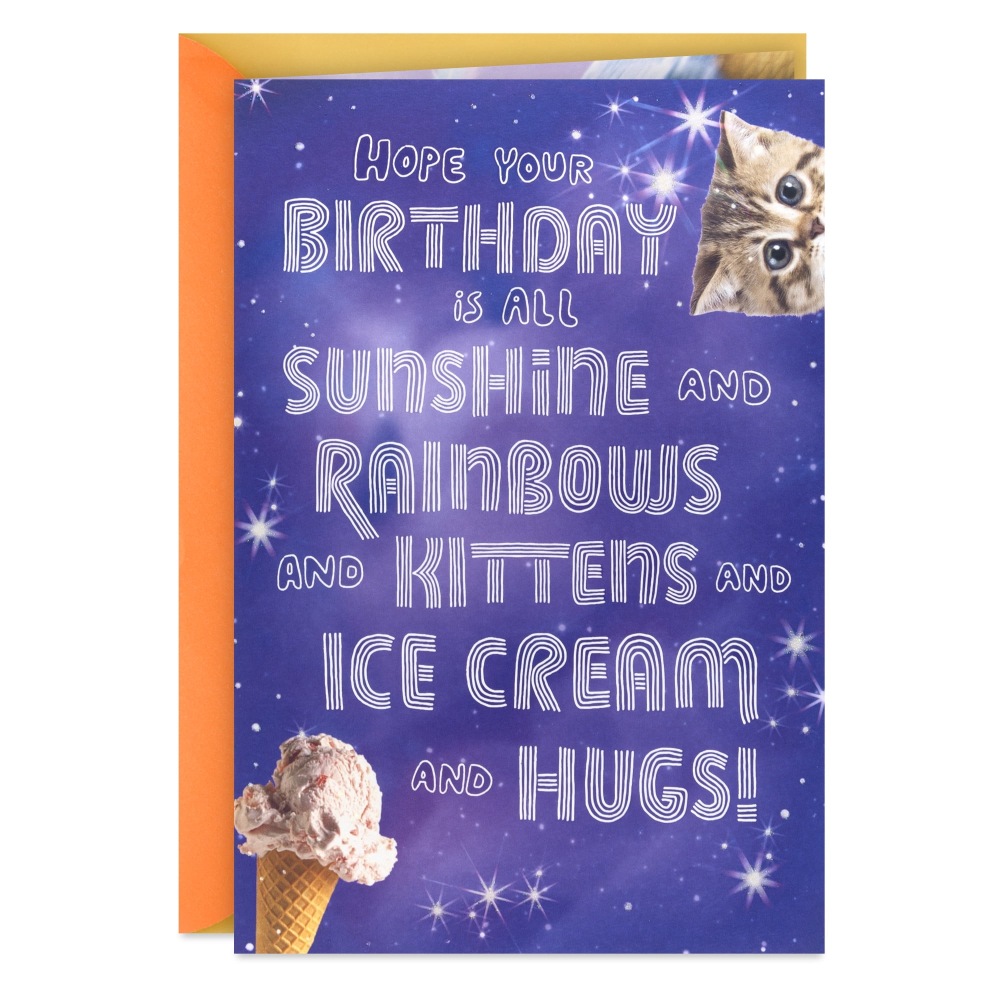 Hallmark Funny Pop-Up Birthday Card (Sunshine, Rainbows and Kittens)