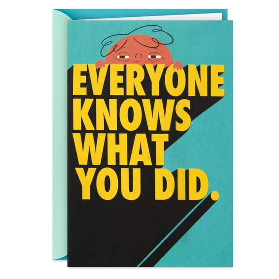 Hallmark Funny Pop-Up Congratulations Card (Everyone Knows What You Did)