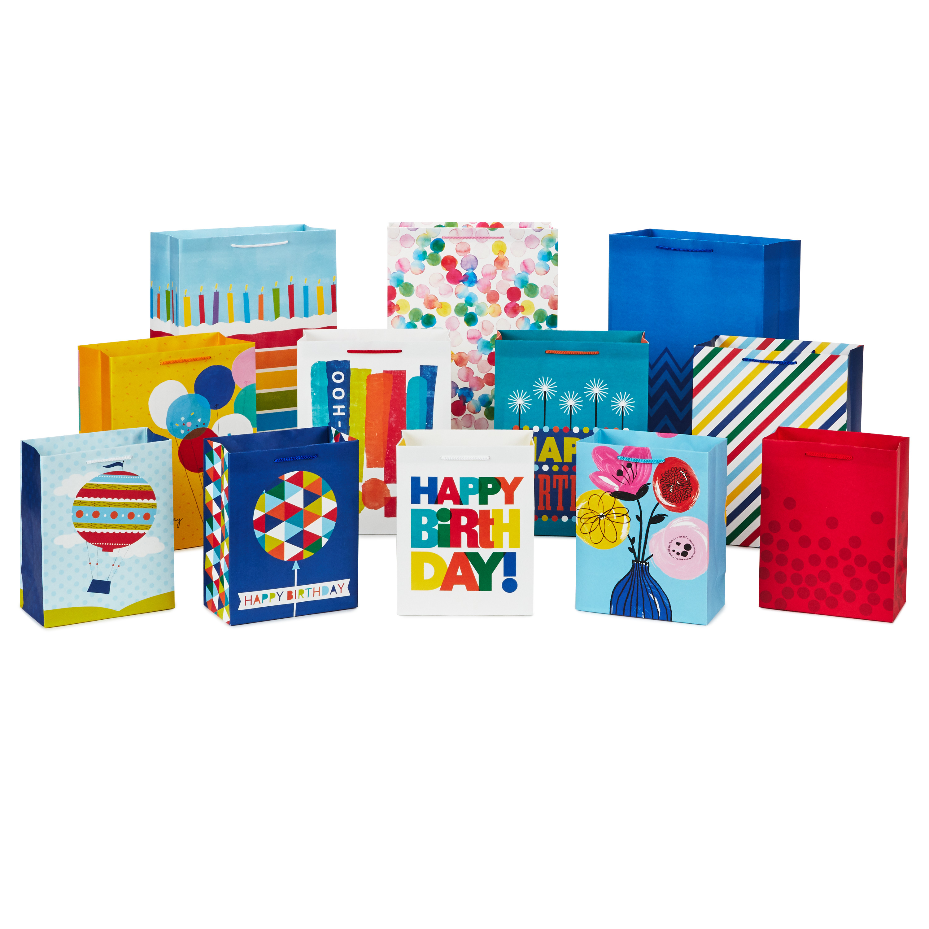 Hallmark 13" Large and 15" Extra Large Gift Bags Assortment with Tissue