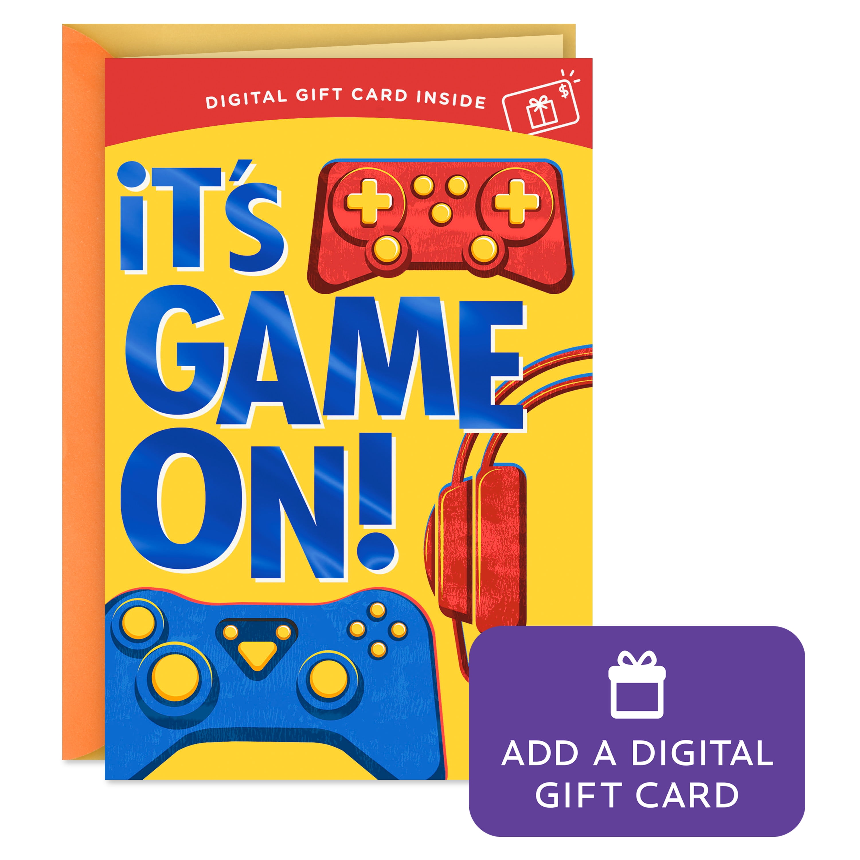 Hallmark Gift Card Greeting Birthday Card for Kids (Game On)