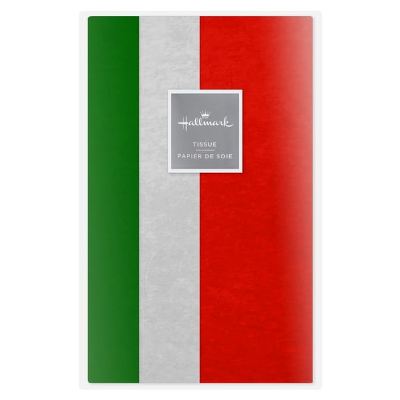 Hallmark 3-Pack Assrtmnt Christmas Tissue Paper (Red/White/Green), 30 Count