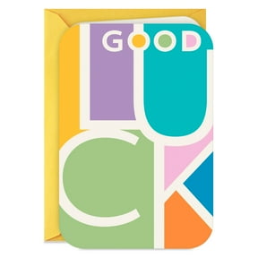 Hallmark Good Luck Card (Modern Colorful Lettering)