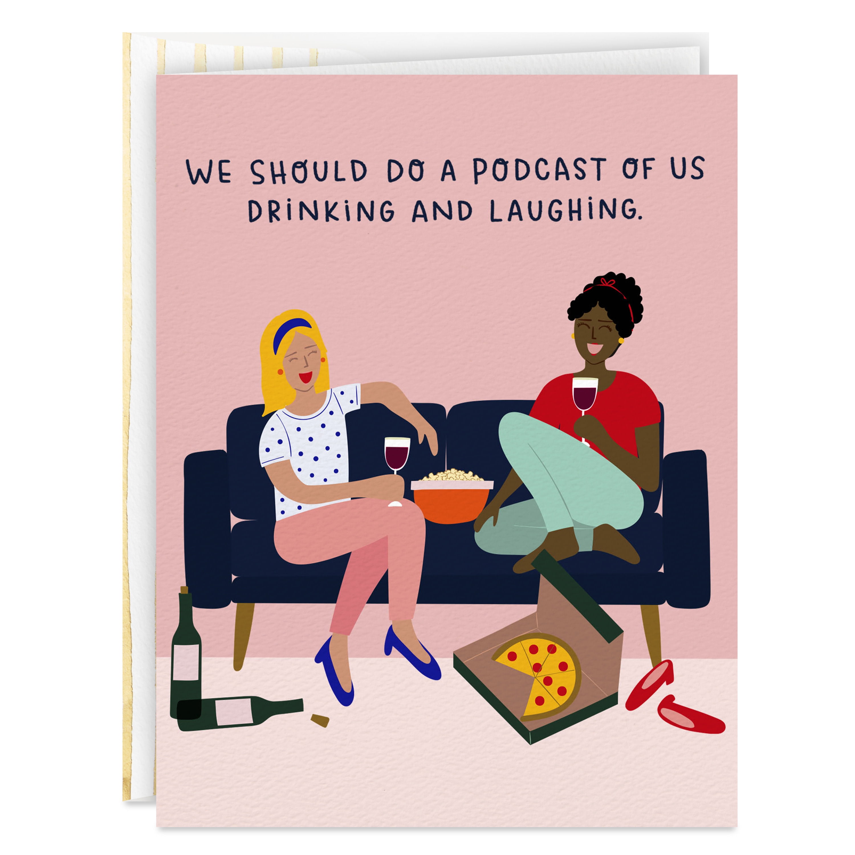 Hallmark Good Mail Friendship Greeting Card for Her From Her (We Should Do a Podcast)