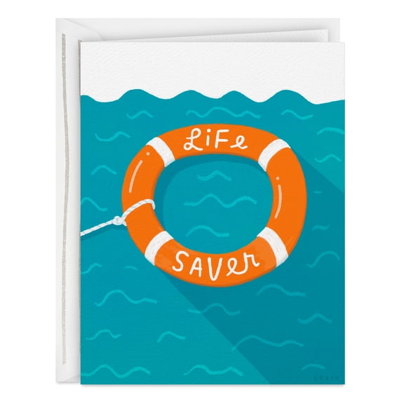 Hallmark Good Mail Thank-You Card (Life Saver)