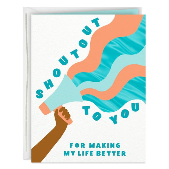 Hallmark Good Mail Thank-You Greeting Card (Shoutout for Making My Life Better)