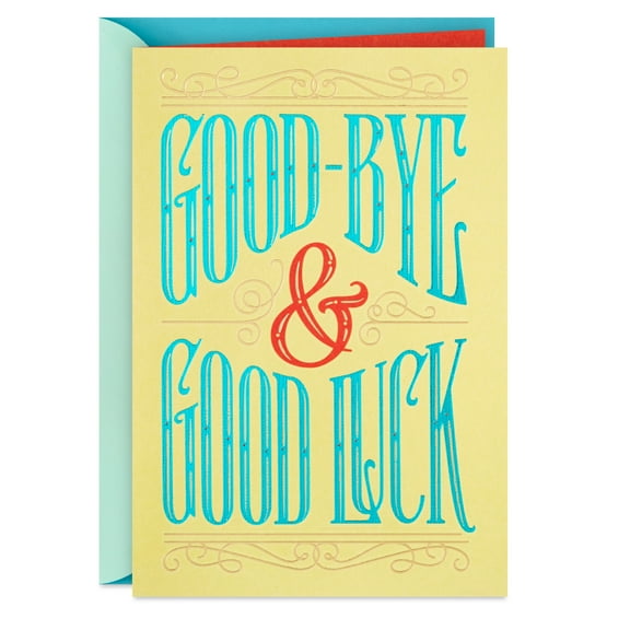 Hallmark Goodbye Card (Good Luck)