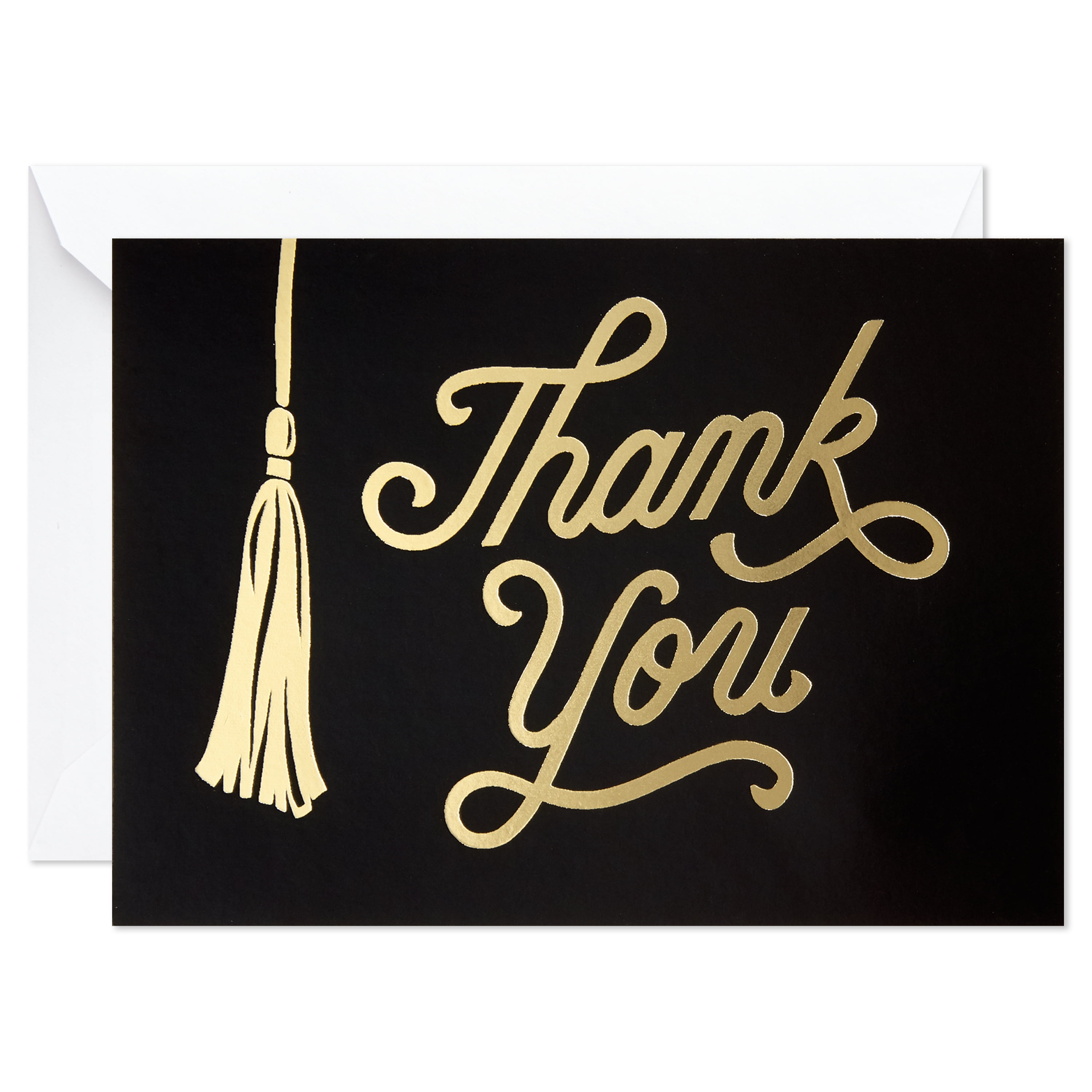 Hallmark Graduation Thank You Cards, Black and Gold Tassel (20 Thank