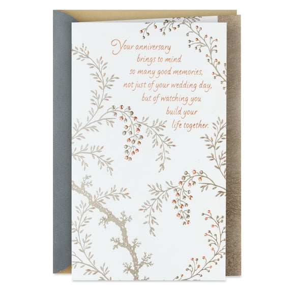 Hallmark Anniversary Card for Son and Daughter-in-Law (Don't Forget How Much You're Loved)