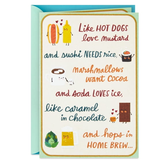 Hallmark Romantic Anniversary Card (You're My Best Match)