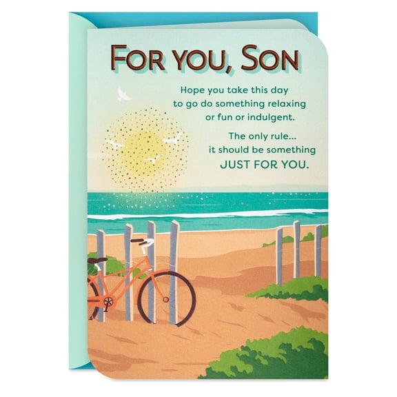 Hallmark Birthday Card for Son (Do Something Relaxing, Fun or Indulgent)
