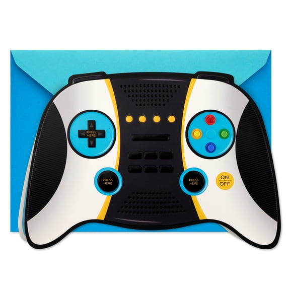 Hallmark Birthday Card With Sound (Video Game Controller)