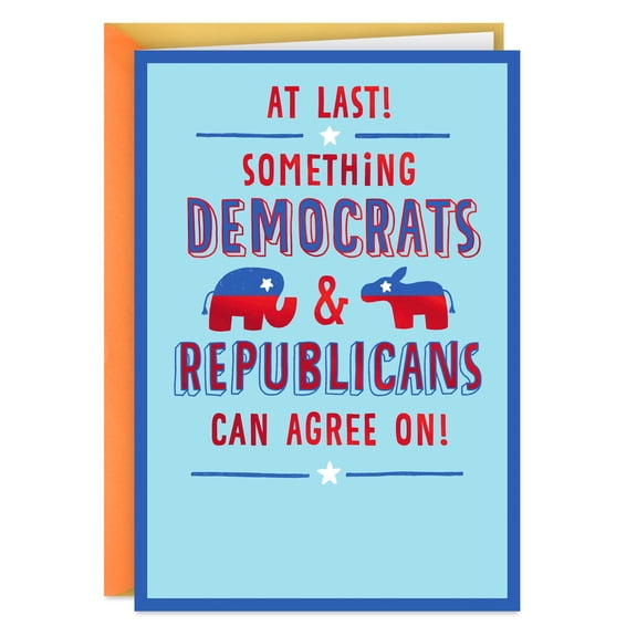 Hallmark Shoebox Funny Birthday Card (Something Democrats and Republicans Can Agree On)