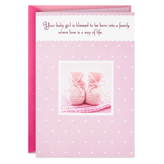 Hallmark New Baby Girl Card (So Blessed, So Loved)