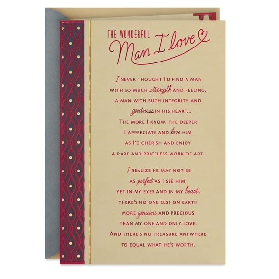 Hallmark Romantic Birthday Card for Him (No Treasure Equal to You)