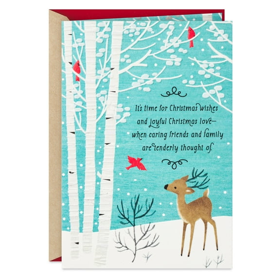 DaySpring Religious Christmas Card (Hope God's Love, Joy and Peace Fill Your Heart)