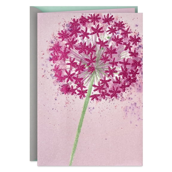 Hallmark Blank Card (Purple Allium Flower)
