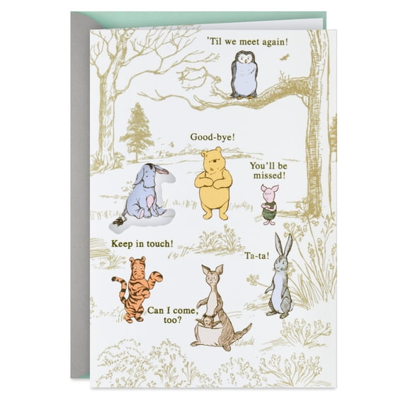 Hallmark Disney Winnie the Pooh Goodbye Card (Until We Meet Again)